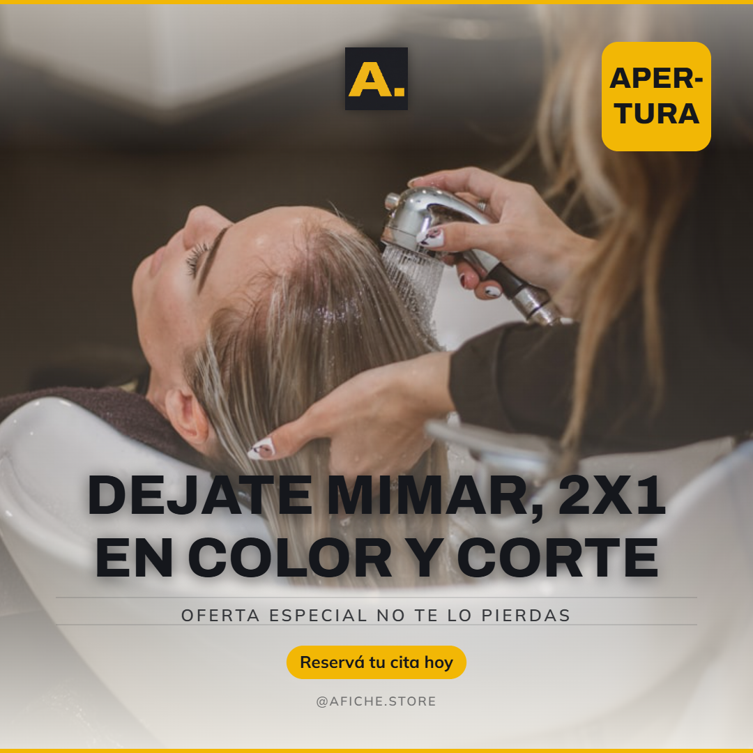 Placa generada con Afiche — peluquería